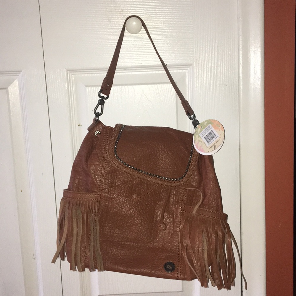 NEW WITH TAGS brown leather purse.